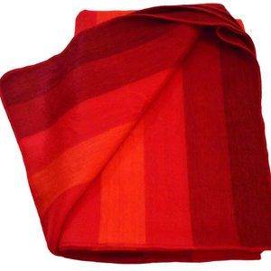Handmade Alpaca blanket - Shades of Red
